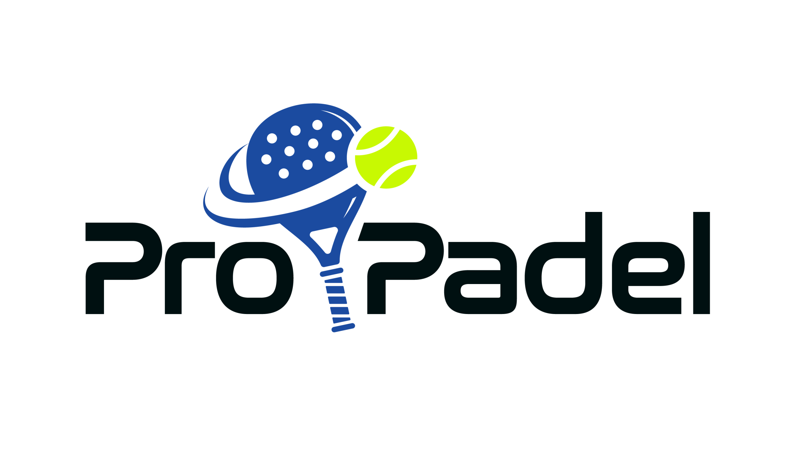 Logo for Padel sport in Slovenia with stylized racket and ball design.